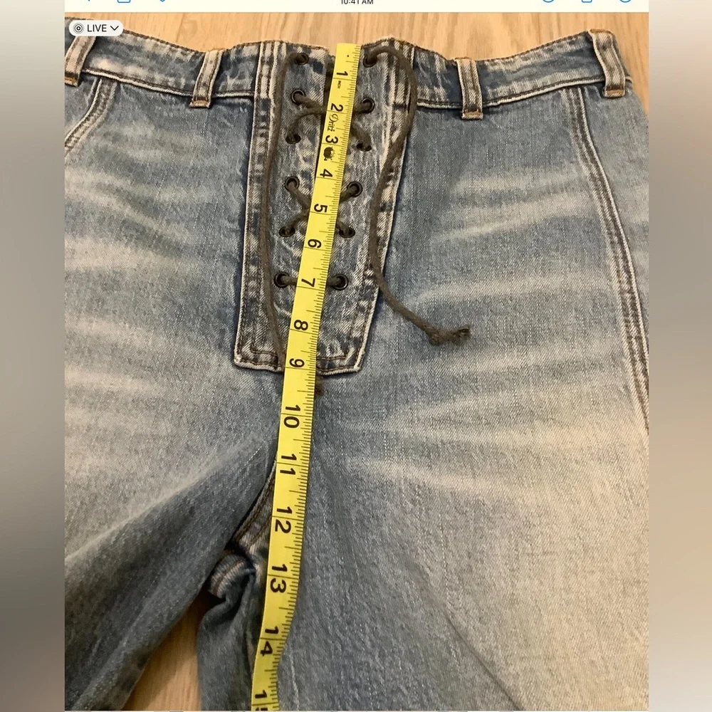NWOT Anthropologie Pilcro lace up denim shorts❤️❤️❤️❤️ - Picture 4 of 9